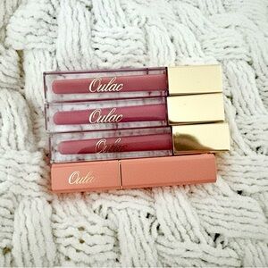 Oulac Lip Gloss & Lipstick Bundle - Nude/Mauve Shades